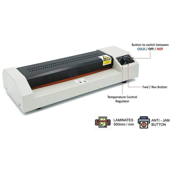 A3 Laminating Machine | Lamination Up to A3 Sheet Hot/Cold Laminator | Used for ID Card Laminating, Foil Laminating,Certificate Laminating, Documents Laminating, Dragon Sheet Laminating - Image 6