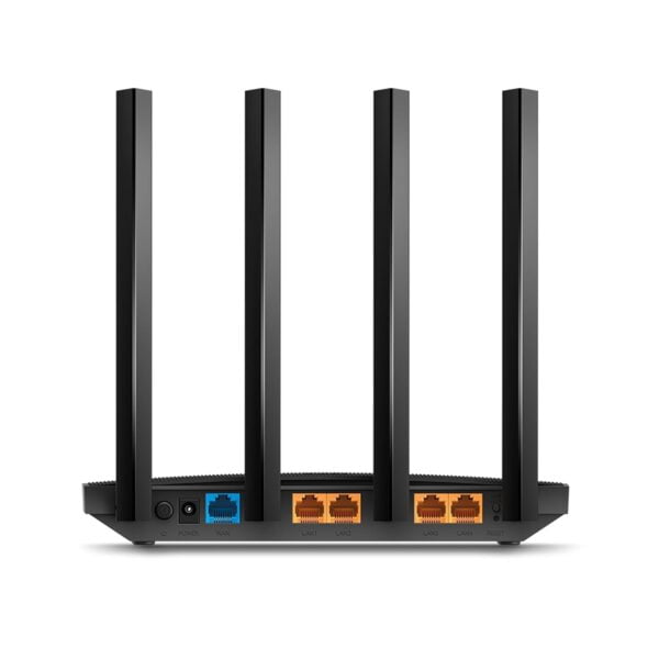 TP-Link Archer AC1200 Archer C6 Wi-Fi Speed Up to 867 Mbps/5 GHz + 400Mbps/2.4 GHz, 5 Gigabit Ports, 4 External Antennas, MU-MIMO, Dual Band, WiFi Coverage with Access Point Mode, Black - Image 2