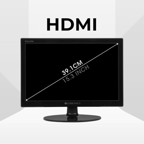 Zebster (Zebr0nics) ZEB-V16HD 15.4" HD 1280 x 800 Pixels LED Monitor with HDMI & VGA [Black] - Image 3