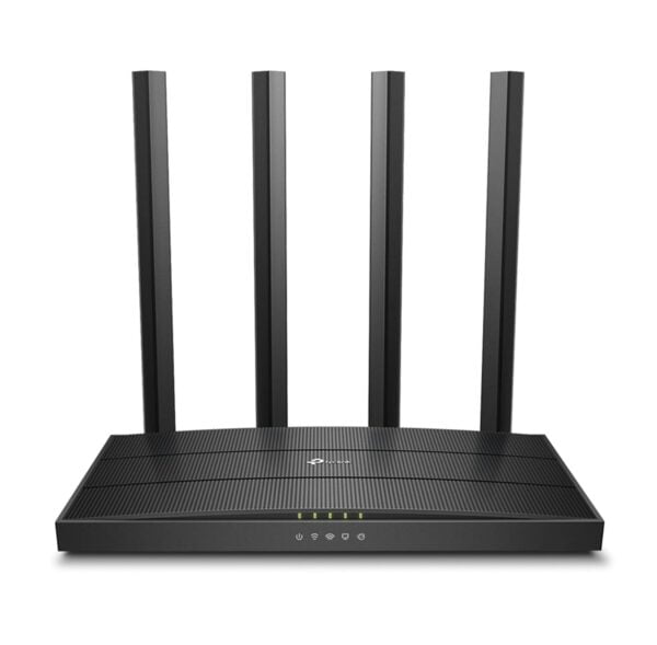 TP-Link Archer AC1200 Archer C6 Wi-Fi Speed Up to 867 Mbps/5 GHz + 400Mbps/2.4 GHz, 5 Gigabit Ports, 4 External Antennas, MU-MIMO, Dual Band, WiFi Coverage with Access Point Mode, Black