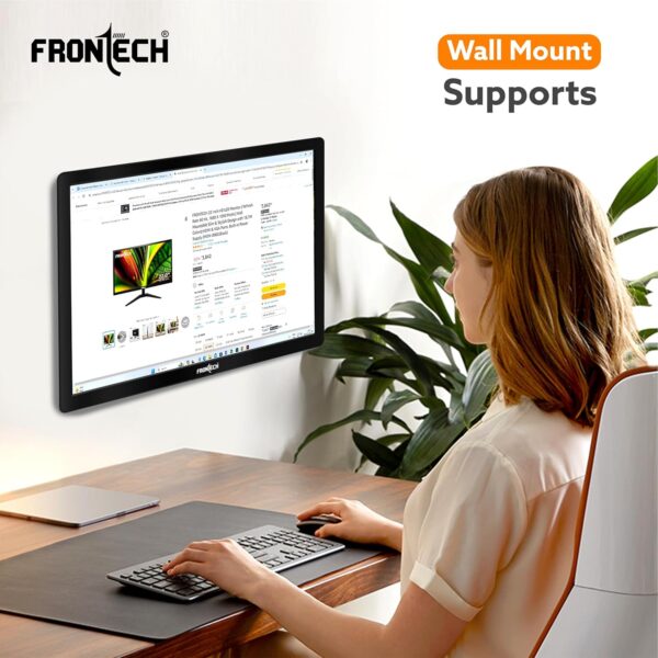 FRONTECH 17 Inch HD LED Monitor | Refresh Rate 60 Hz,1028 x 1024 Pixels | Wall Mountable Slim & Stylish Design with 16.7M Colors| HDMI & VGA Ports, Built-in Power Supply (MON-0065,Black) - Image 6