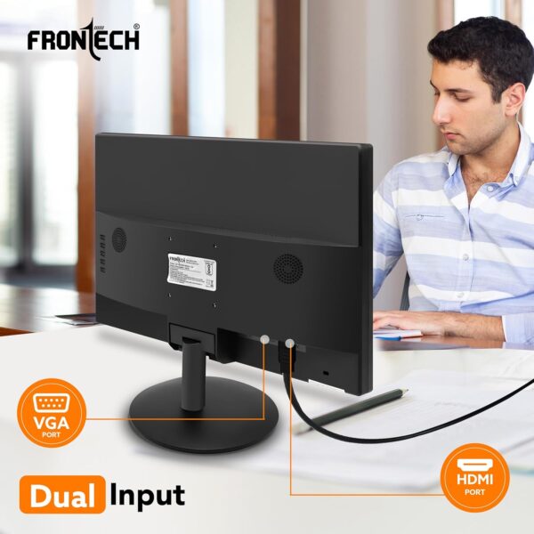 FRONTECH 19 Inch High-Performance HD LED Monitor | Refresh Rate 75 Hz, 1440x900 Pixels | Slim & Stylish Design with 250 Nits Brightness | HDMI & VGA Ports, - Image 5